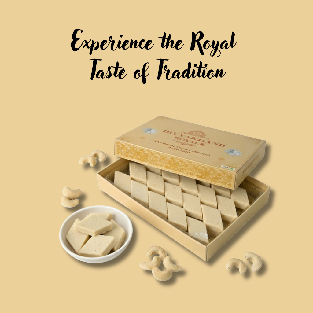 Premium Kaju Katli | 500gm (With Kesar Varq)